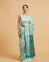 Emerald Elegance Saree